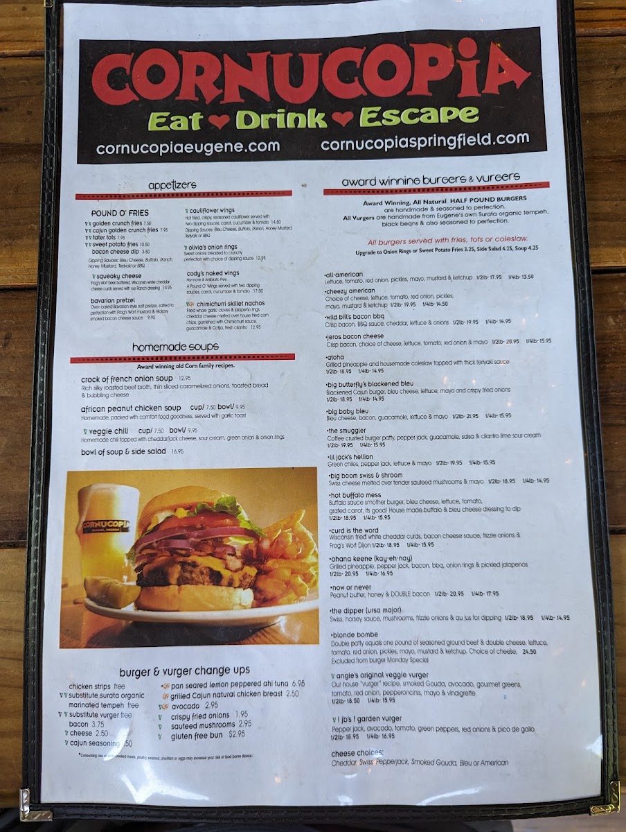 Cornucopia Restaurant Menu - Image 5